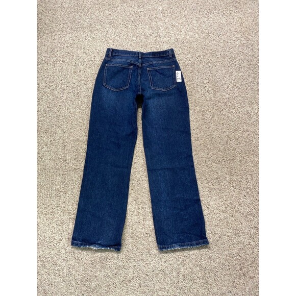 6 Zara High-Rise Button Fly Straight Leg Ankle Jeans - Picture 6 of 8